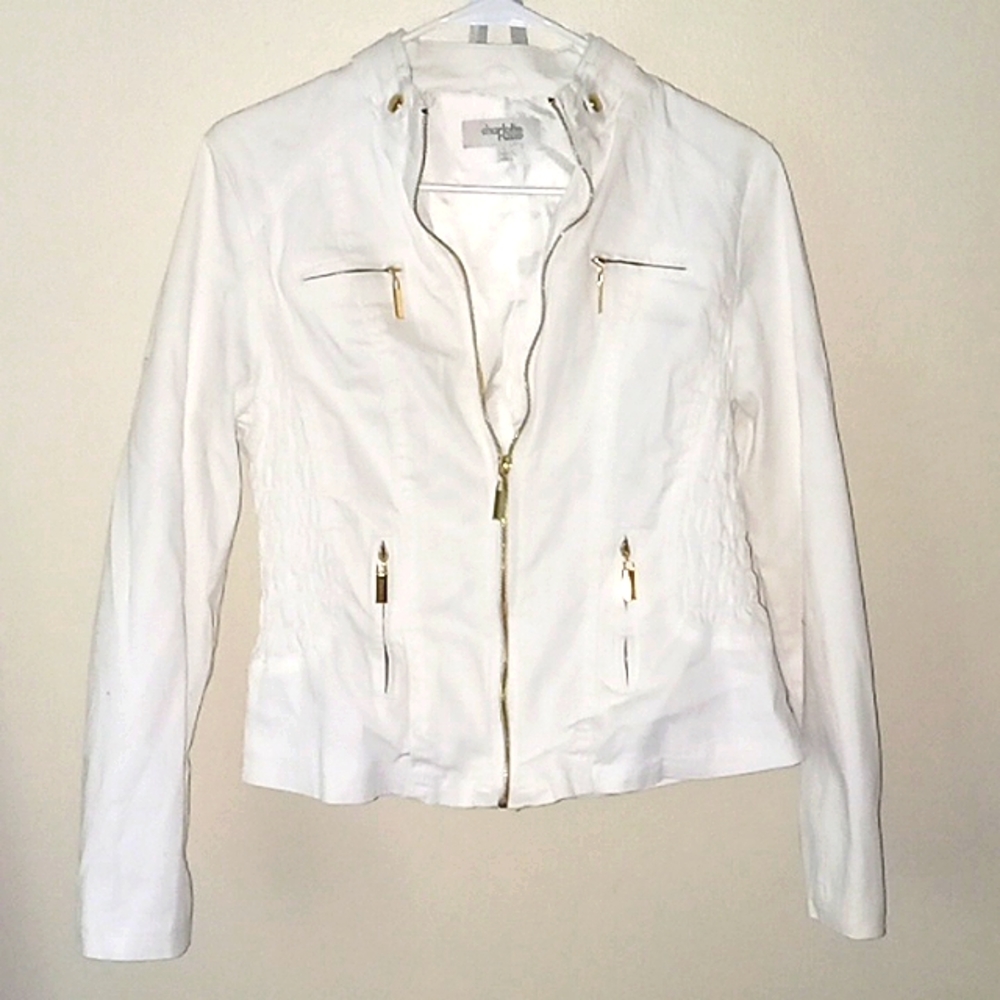 White with gold detail Charlotte Russe large jacket